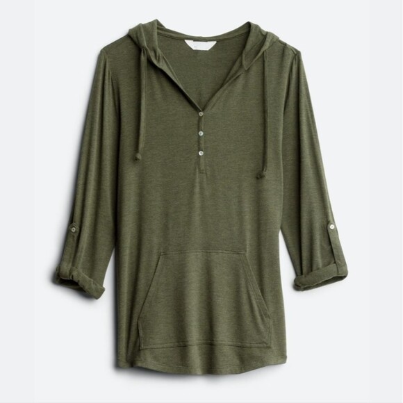 Market & Spruce Tops - Market and Spruce Hunter Green Tunic Top, knit Womens size Medium Shirt